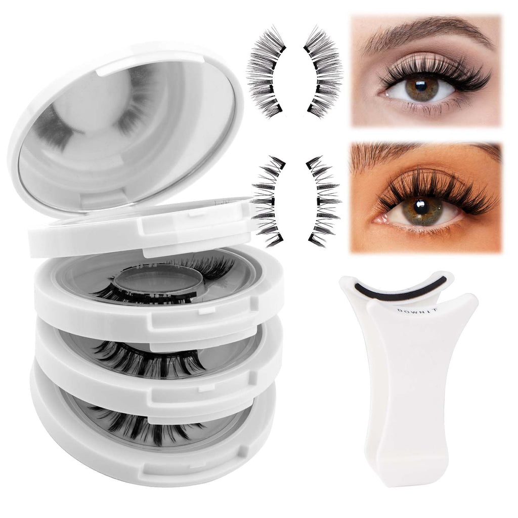 FADLASH Magnetic Eyelashes with Applicator – Reusable, Glue-Free, Natural Wispy Lashes (4 Pairs) S02