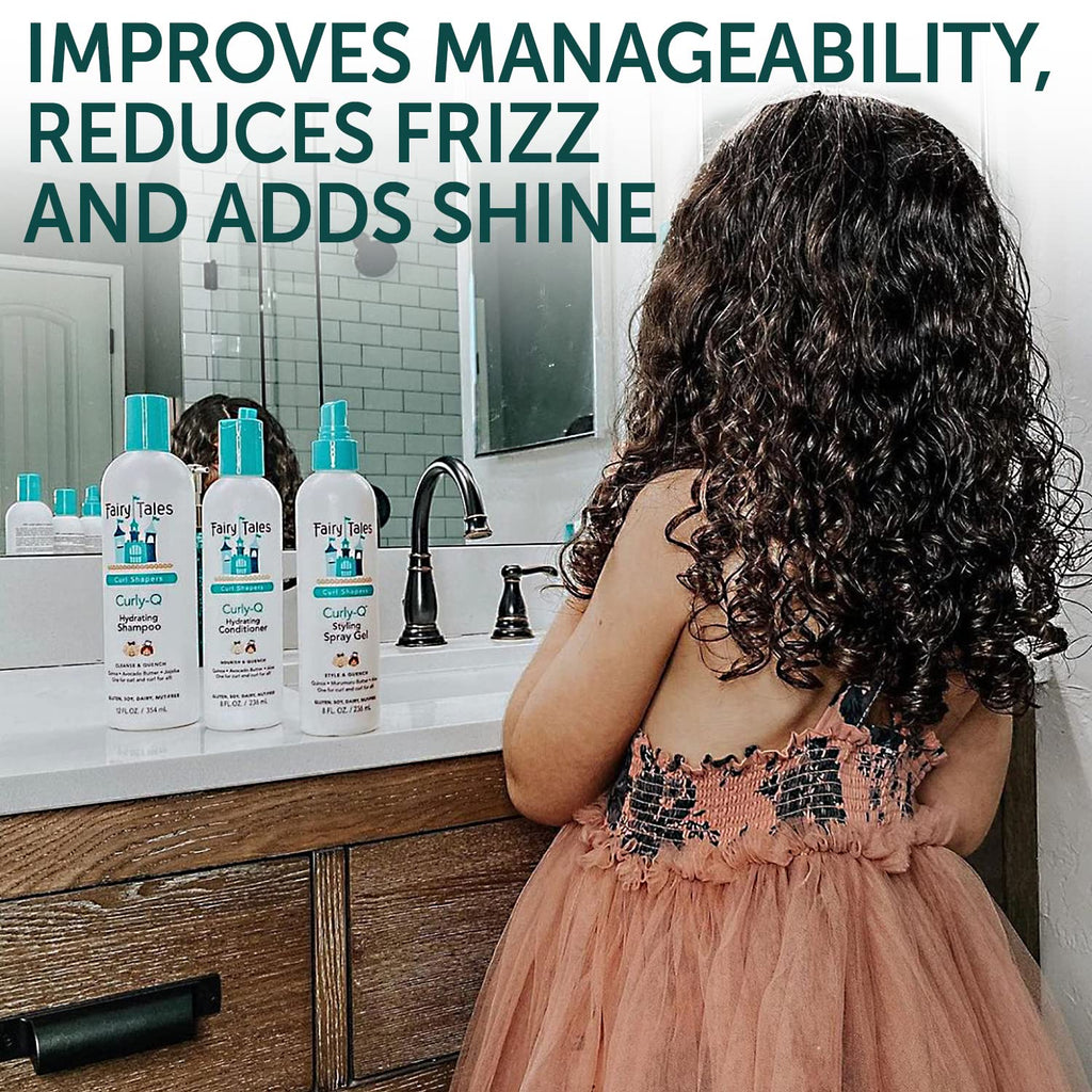 Fairy Tales Curly Q Hydrating Kids Shampoo & Conditioner — 2 Pack (12oz + 8oz)