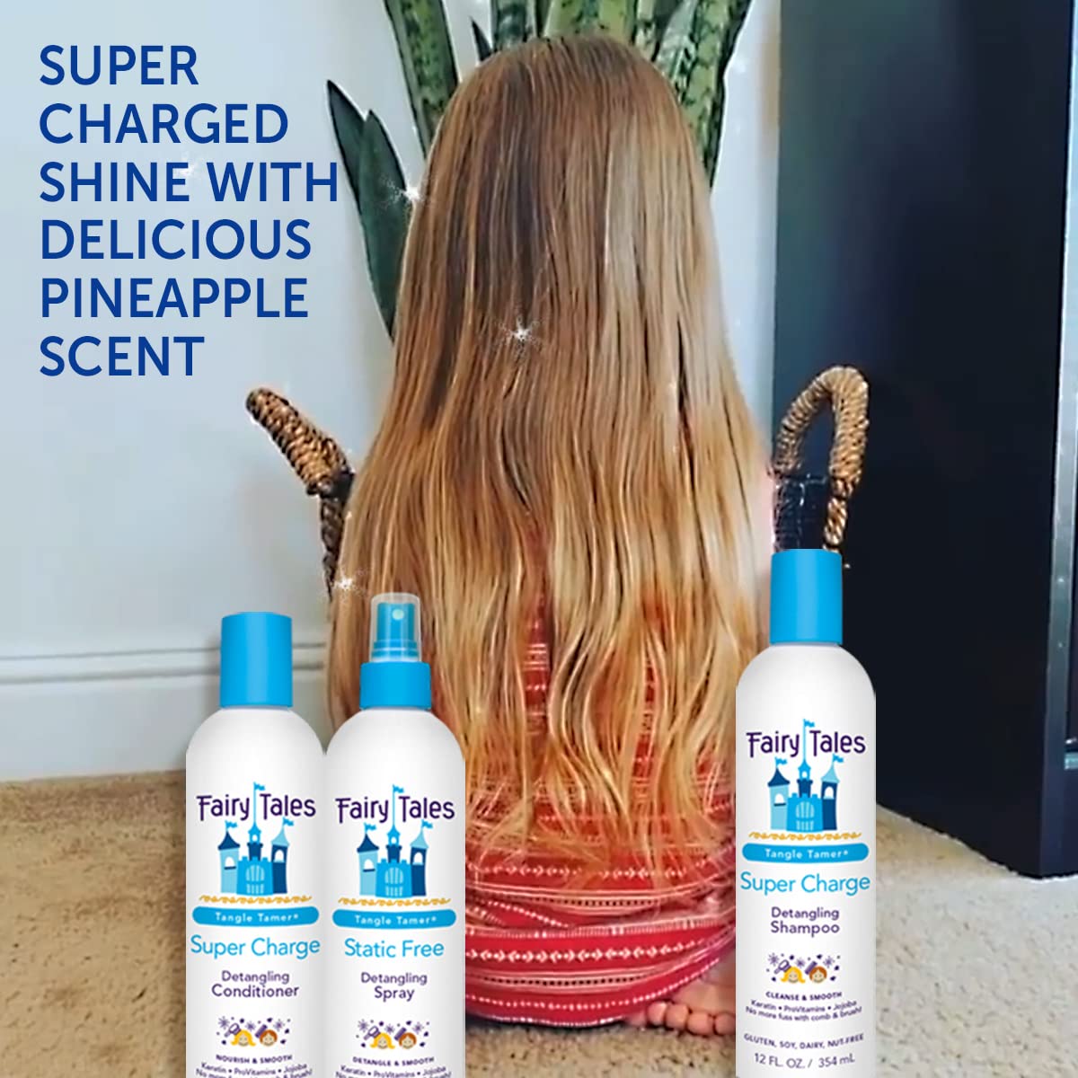 Fairy Tales Tangle Tamer Detangling Shampoo for Kids – Ultra Moisturizing, Anti-Frizz Protection, 32 oz | Paraben Free & Sulfate Free