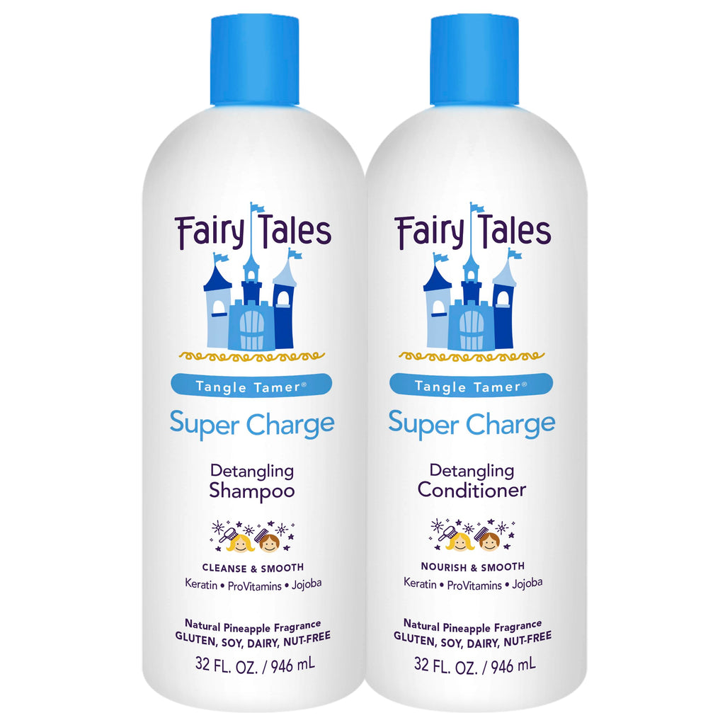 Fairy Tales Tangle Tamer Kid Detangling Shampoo & Conditioner – 32 Oz 2-Pack