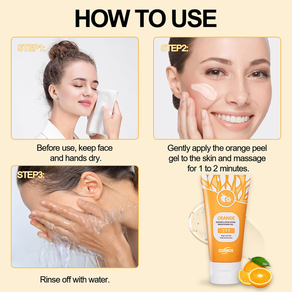 FAIRYTALESPACE Orange Exfoliating Gel Scrub – Deep Cleanse, Hydration & Blackhead Reduction (1PC)