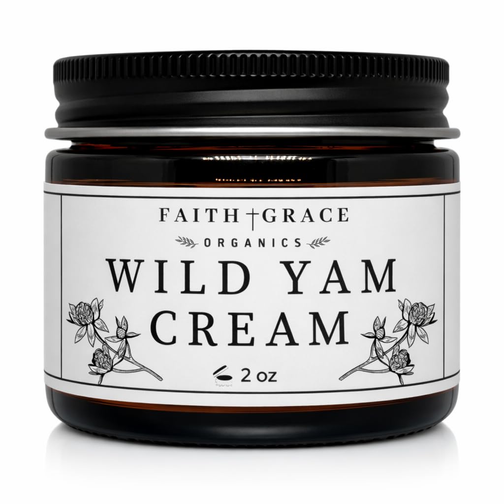 Faith and Grace Organics Wild Yam Cream for Women – Organic Hormone Balance, 2 oz