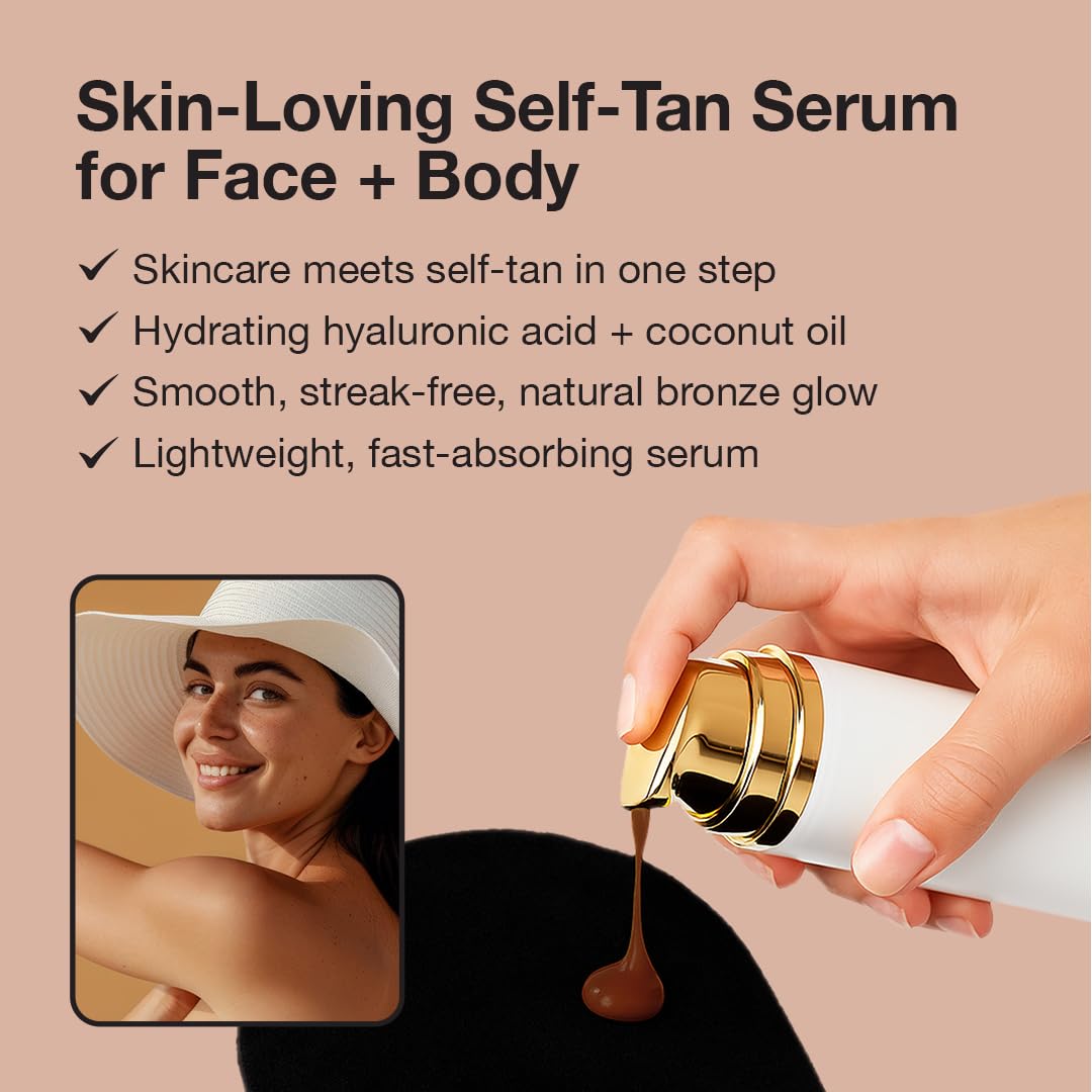 Fake Bake Flawless Coconut Sunless Tanning Serum with Hyaluronic Acid – Hydrating 5 oz