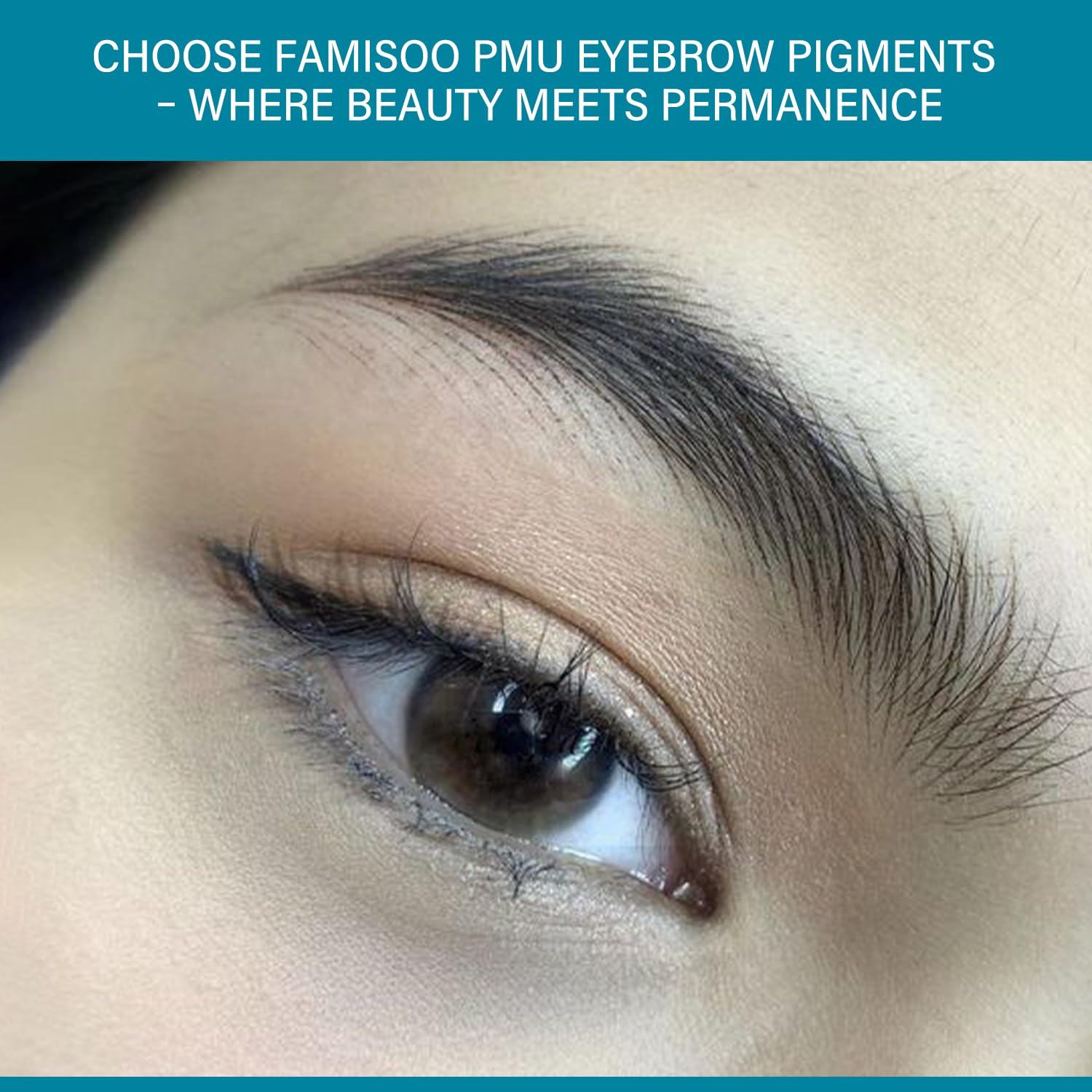 FAMISOO PMU Pigments for Eyebrow 5ml – T95 Black Brown, Long-Lasting Microblading Ink