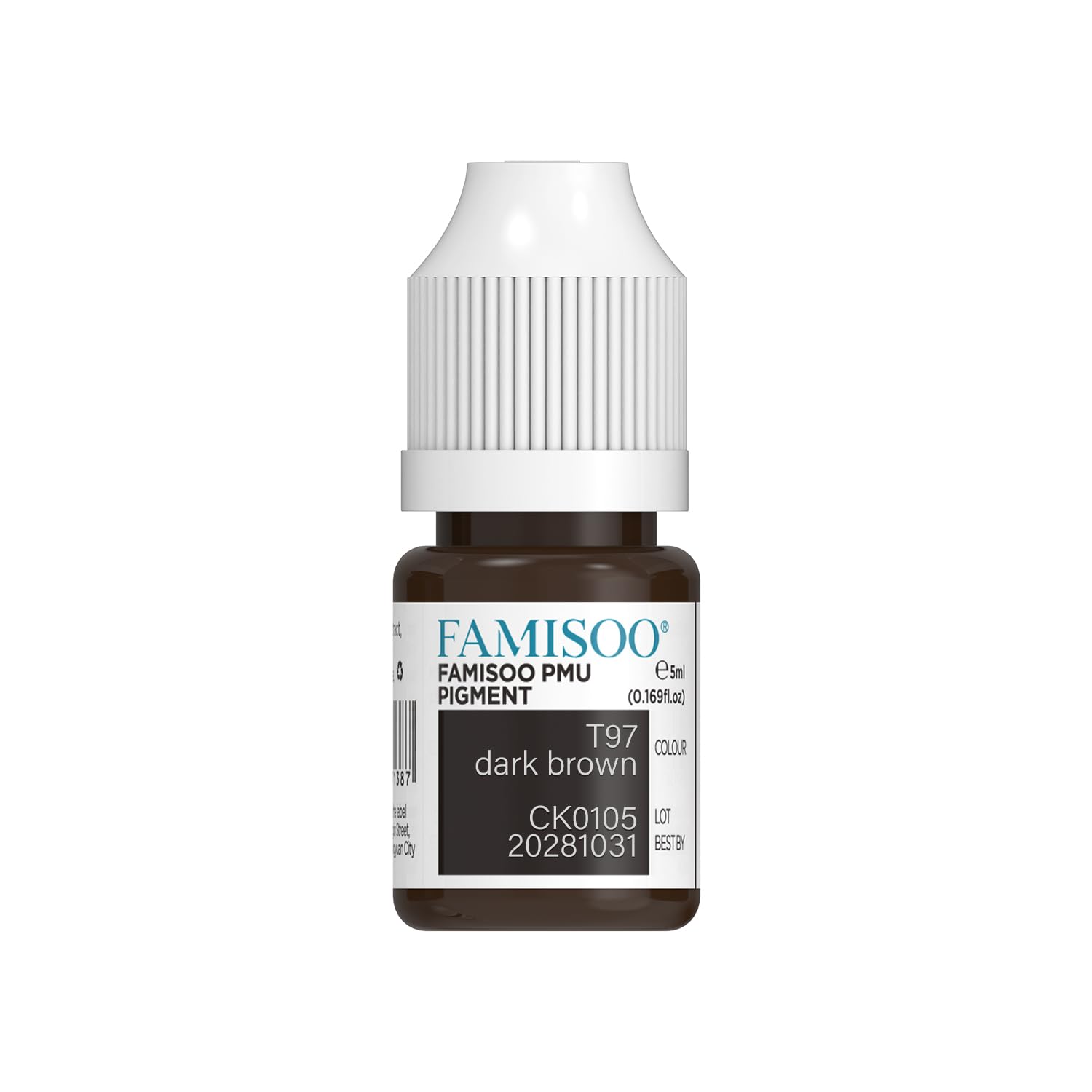 FAMISOO PMU Pigments for Eyebrow – 5ml True-Tone Microblading Ink for Brows, Lips & Eyeliner