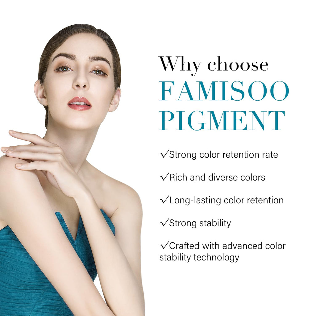 FAMISOO PMU Pigments for Eyebrow 5ml – T95 Black Brown, Long-Lasting Microblading Ink