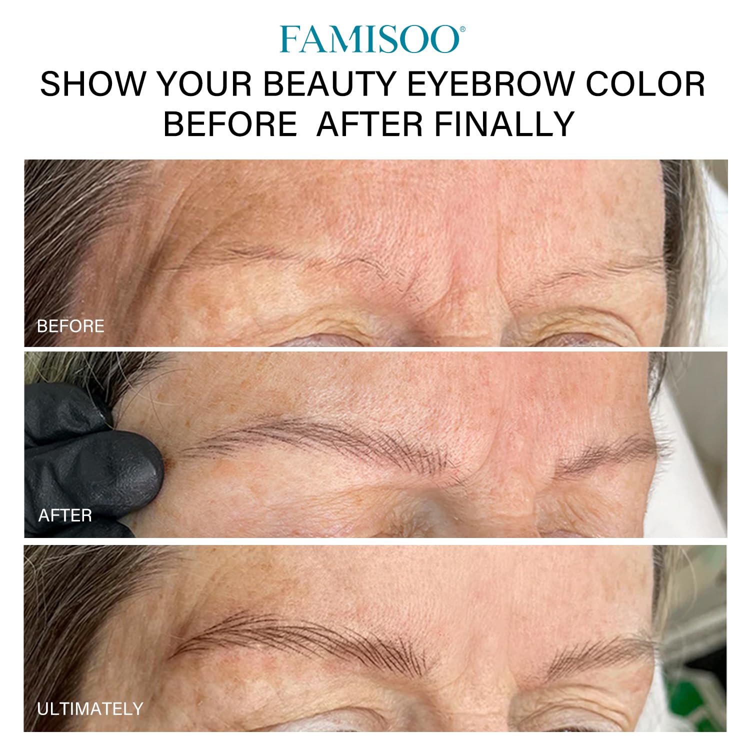 FAMISOO PMU Pigments for Eyebrow 5ml – T95 Black Brown, Long-Lasting Microblading Ink