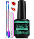 Fanisn Gel Nail Polish Remover with Tools, 15ml – Acetone-Free Quick 3-5 Min Removal (Home DIY)
