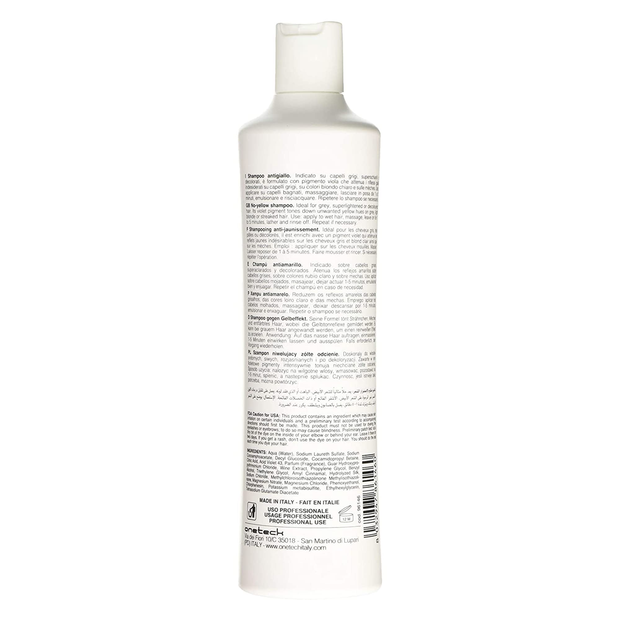 Fanola No Yellow Shampoo & Mask 11.8 oz / 2pk – Purple Anti-Brass Toner for Blonde, Silver & Gray Hair