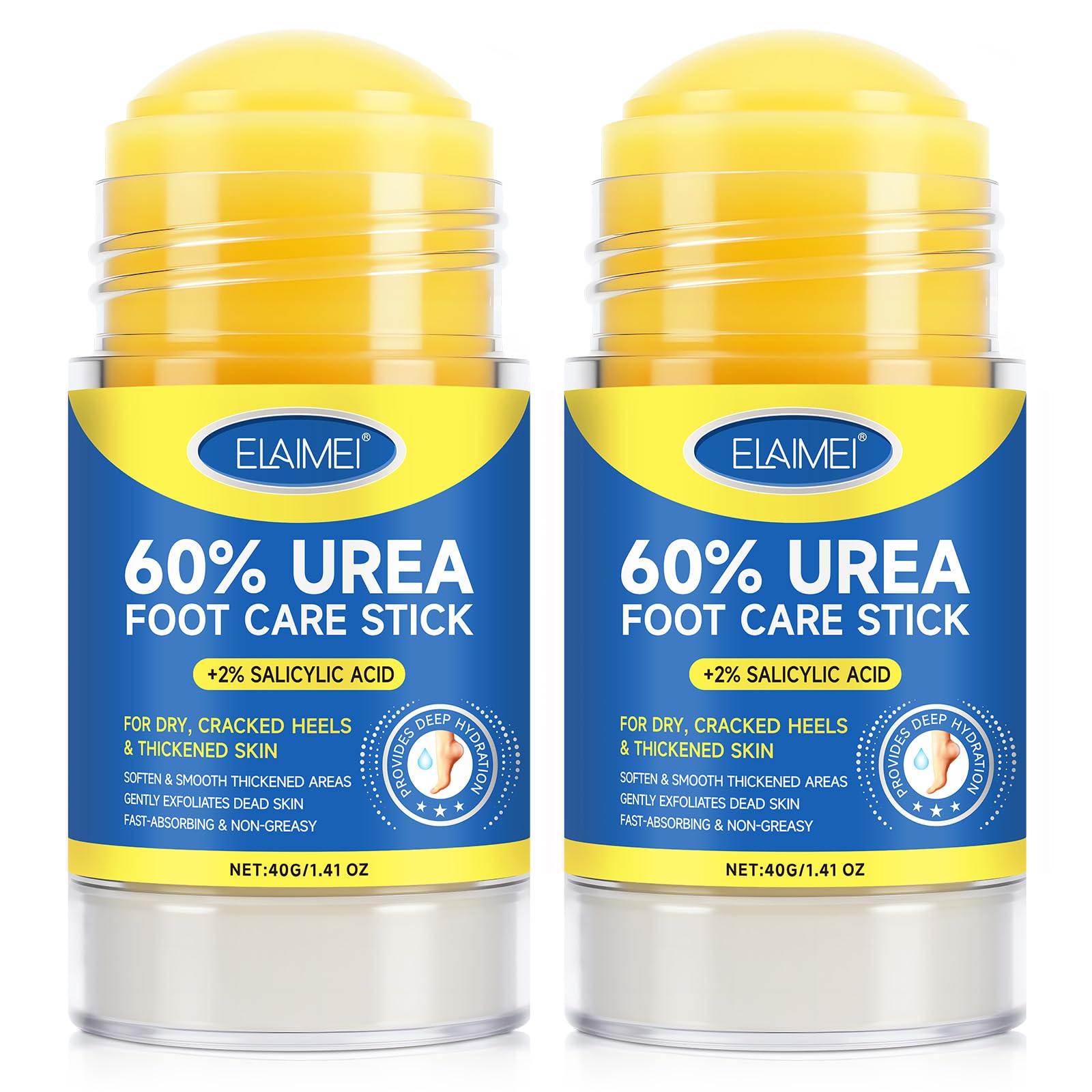 FANSHI 60% Urea Cream Stick – 2-Pack Deep Moisturizing Foot Care for Dry, Cracked Heels