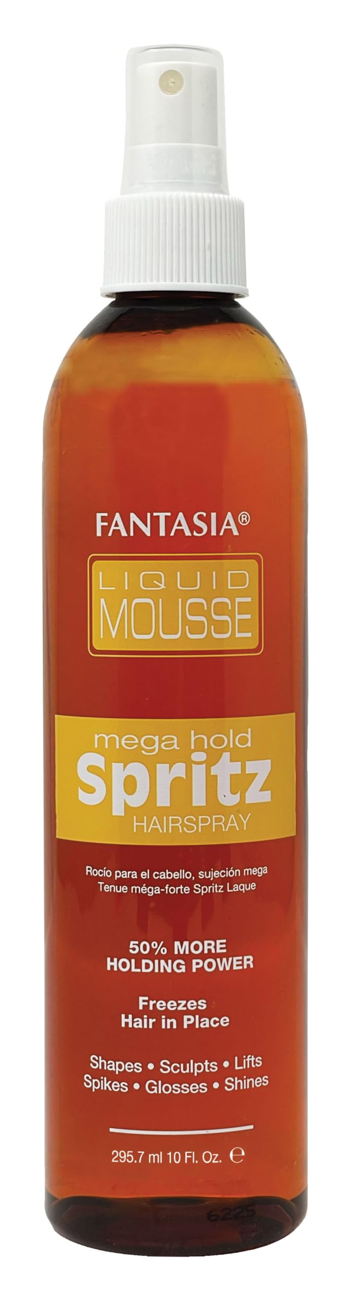 Fantasia Liquid Mousse Spritz Mega Hold 10.0 Fl Oz | Glossy Finish & Strong Hold