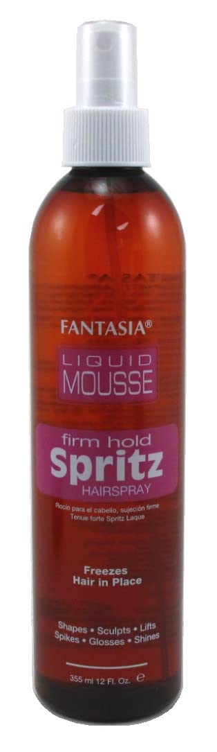 Fantasia Spritz Liquid Mousse – 12 oz with Bonus Pump (Firm Hold) – 6 Pack (354 ml)