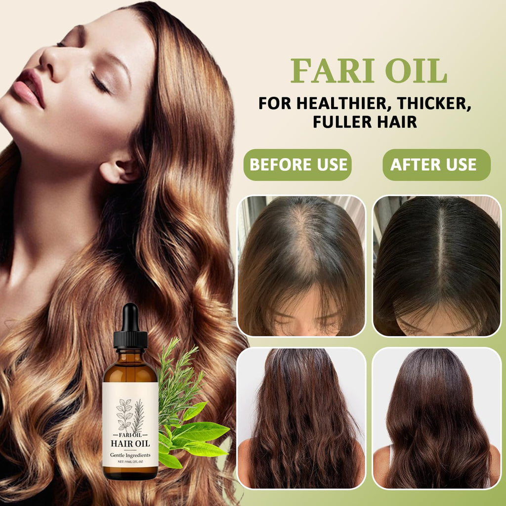 Fari Oil Hair Growth Oil | Botanical Scalp Oil for All Hair Types – 2oz (1 PCS)