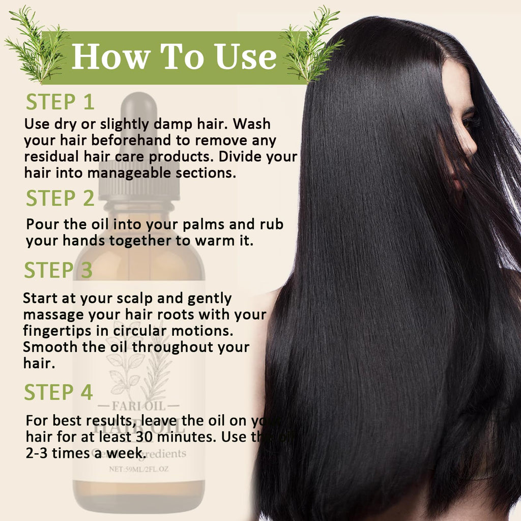 Fari Oil Hair Growth Oil | Botanical Scalp Oil for All Hair Types – 2oz (1 PCS)