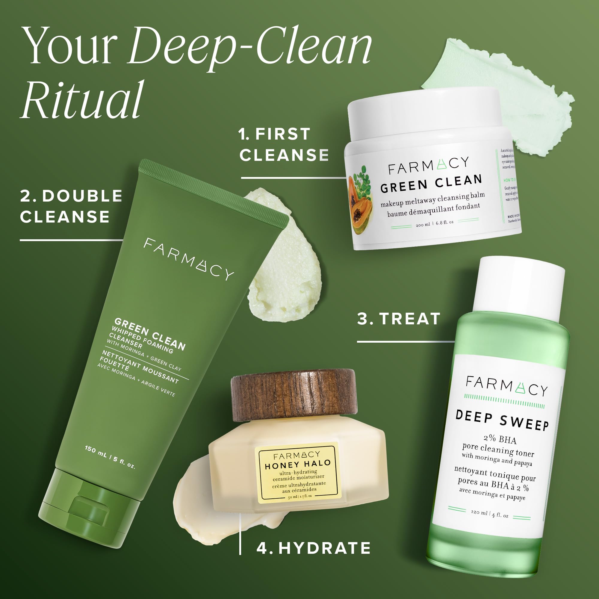 Farmacy Foaming Face Wash for Oily Skin – Oil-Free, Gentle Cleanser with Green Clay (50ml)