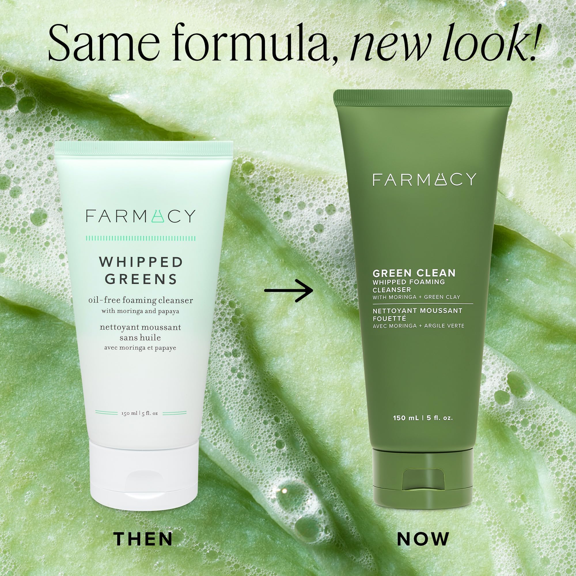 Farmacy Foaming Face Wash for Oily Skin – Oil-Free, Gentle Cleanser with Green Clay (50ml)