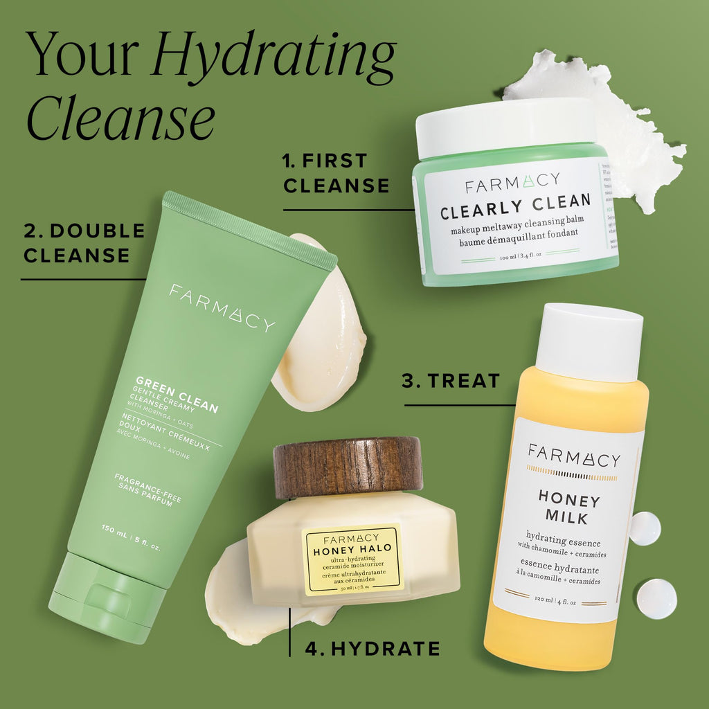 Farmacy Gentle Creamy Face Cleanser – Hydrating, Fragrance-Free Cleanser for Sensitive Skin | Aloe & Moringa