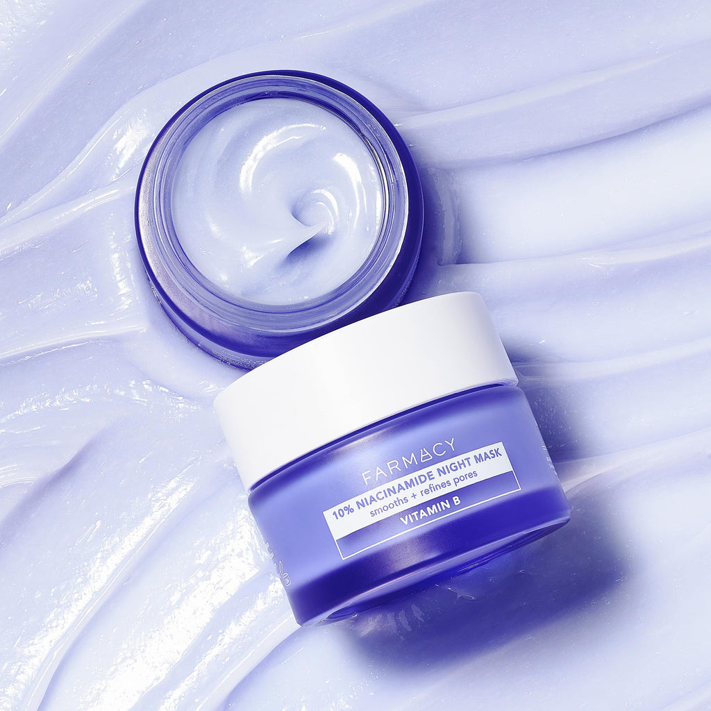 Farmacy Niacinamide Overnight Mask – Pore Refining, 10% Niacinamide, 3% Panthenol + Blueberry Seed Oil (9ml)
