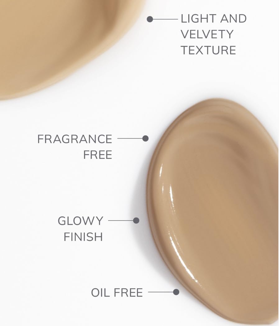 FARMASi Air Glow Foundation – Lightweight Hydration with Hyaluronic Acid, Dewy Finish | 1 fl oz (W18)