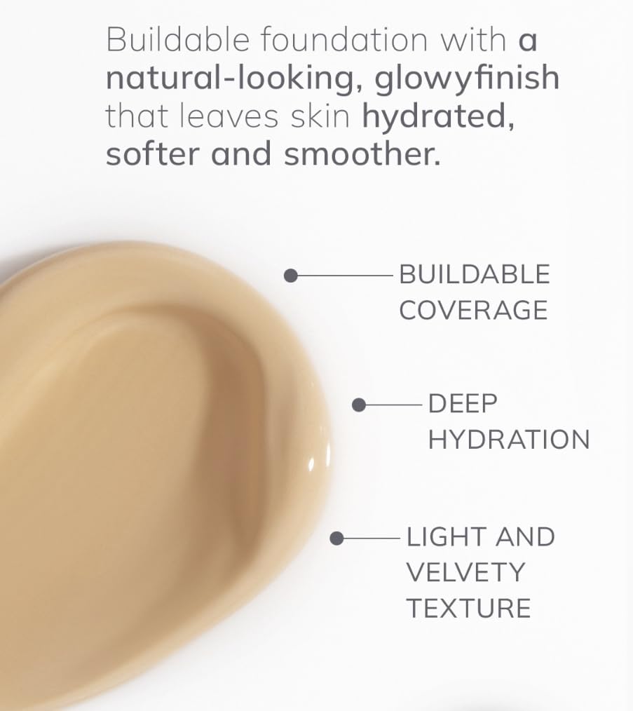 FARMASi Air Glow Foundation – Lightweight Hydration with Hyaluronic Acid, Dewy Finish | 1 fl oz (W18)