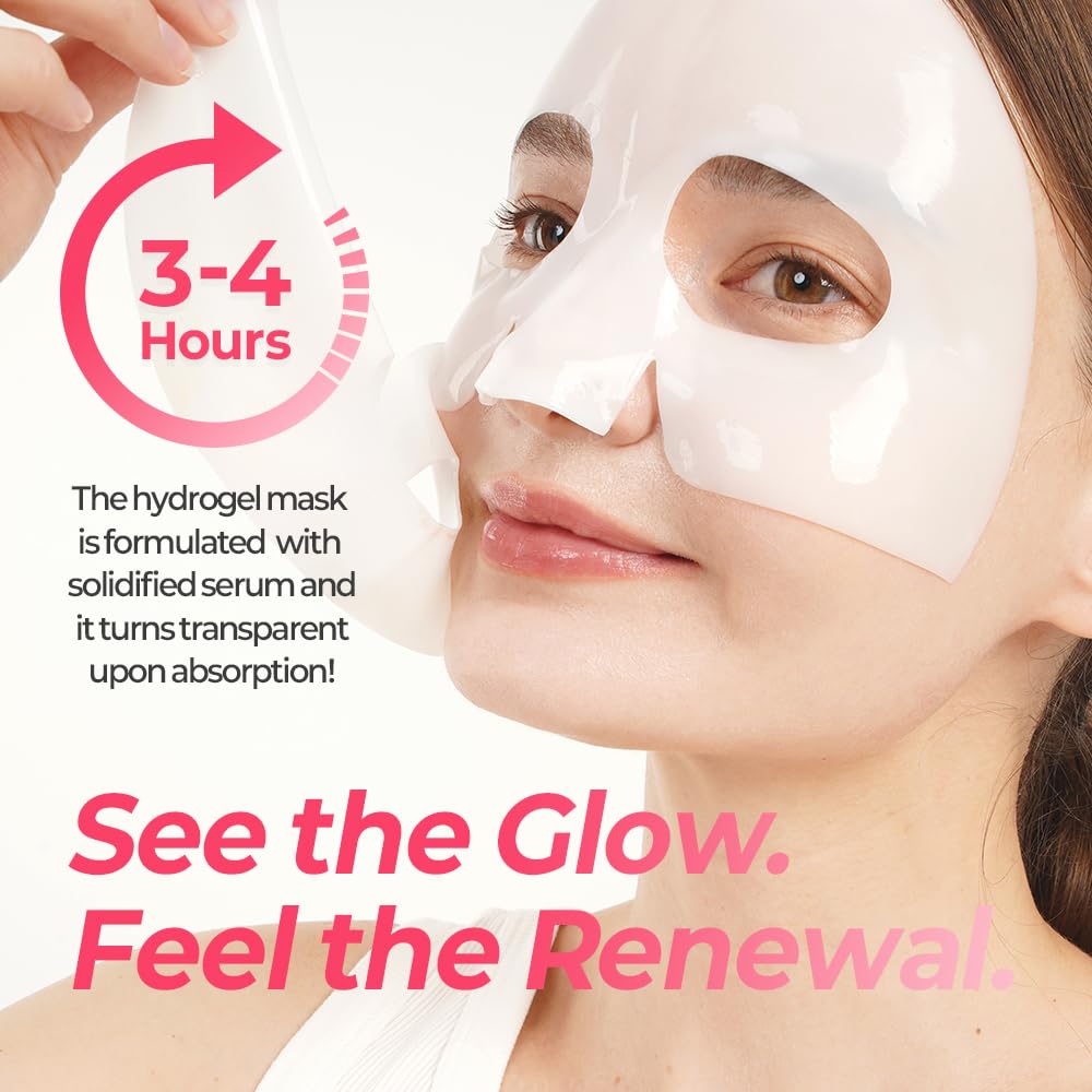FARMSKIN Activated PDRN + Niacinamide Glow Boosting Hydrogel Mask Set – Hydration & Even Tone (5ea)