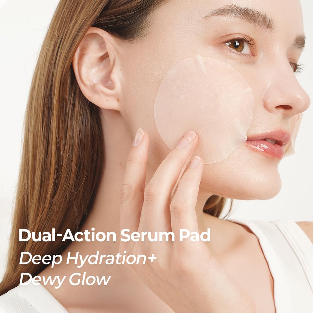FARMSKIN Riceramide Glow Serum Pad – 60 Sheets, 3x Ceramide, Rice Filtrate & Niacinamide | Korean Skincare