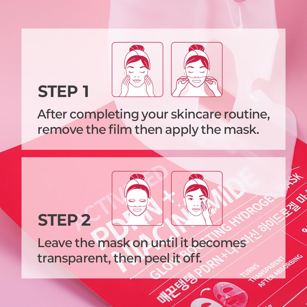 FARMSKIN Activated PDRN + Niacinamide Glow Boosting Hydrogel Mask Set – Hydration & Even Tone (5ea)