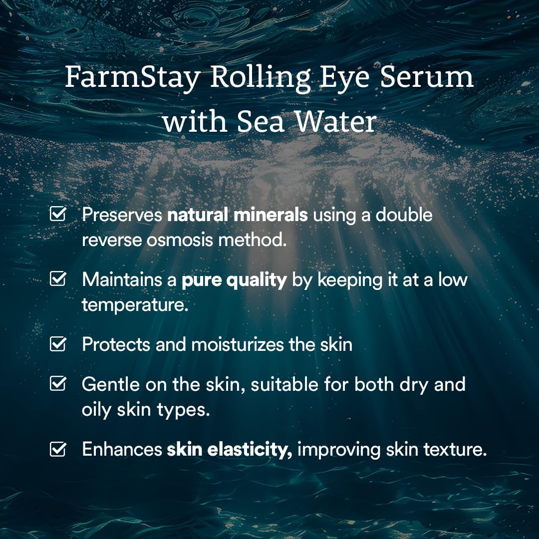 Farmstay Hyaluronic Acid Roll-On Eye Serum – 2% Niacinamide & Collagen