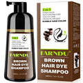 Farndu Brown Hair Dye Shampoo – 3-in-1 Color & Gray Coverage