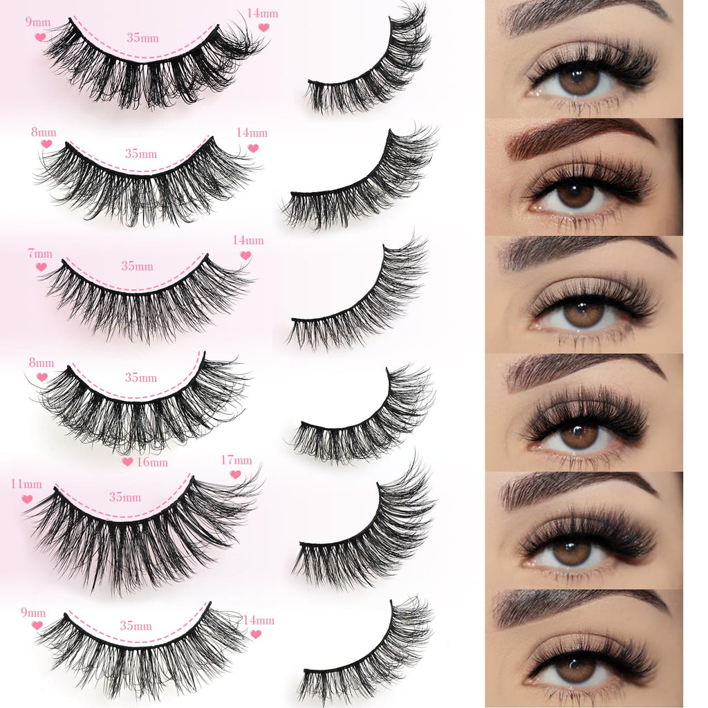FARRED Lashes: 30 Pairs, 6 Wispy Styles for Everyday & Cat Eye Looks
