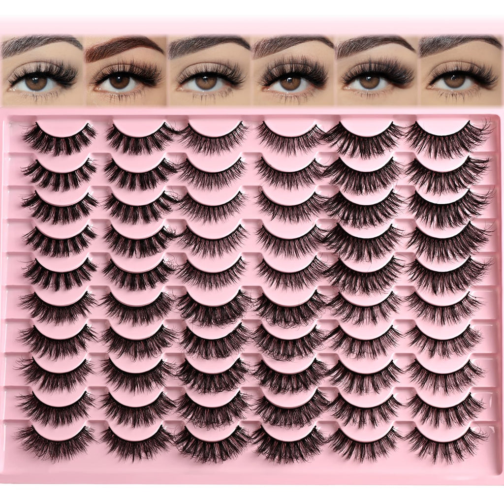 FARRED Lashes: 30 Pairs, 6 Wispy Styles for Everyday & Cat Eye Looks