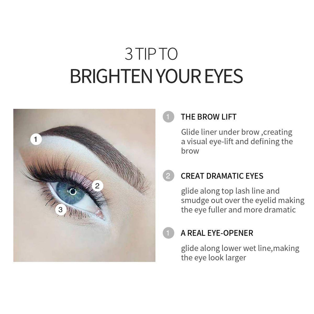 Fashionwu White Eyeliner Pencil – Waterproof, Long-Lasting, Multi-Purpose Eye Makeup Tool (48pcs)