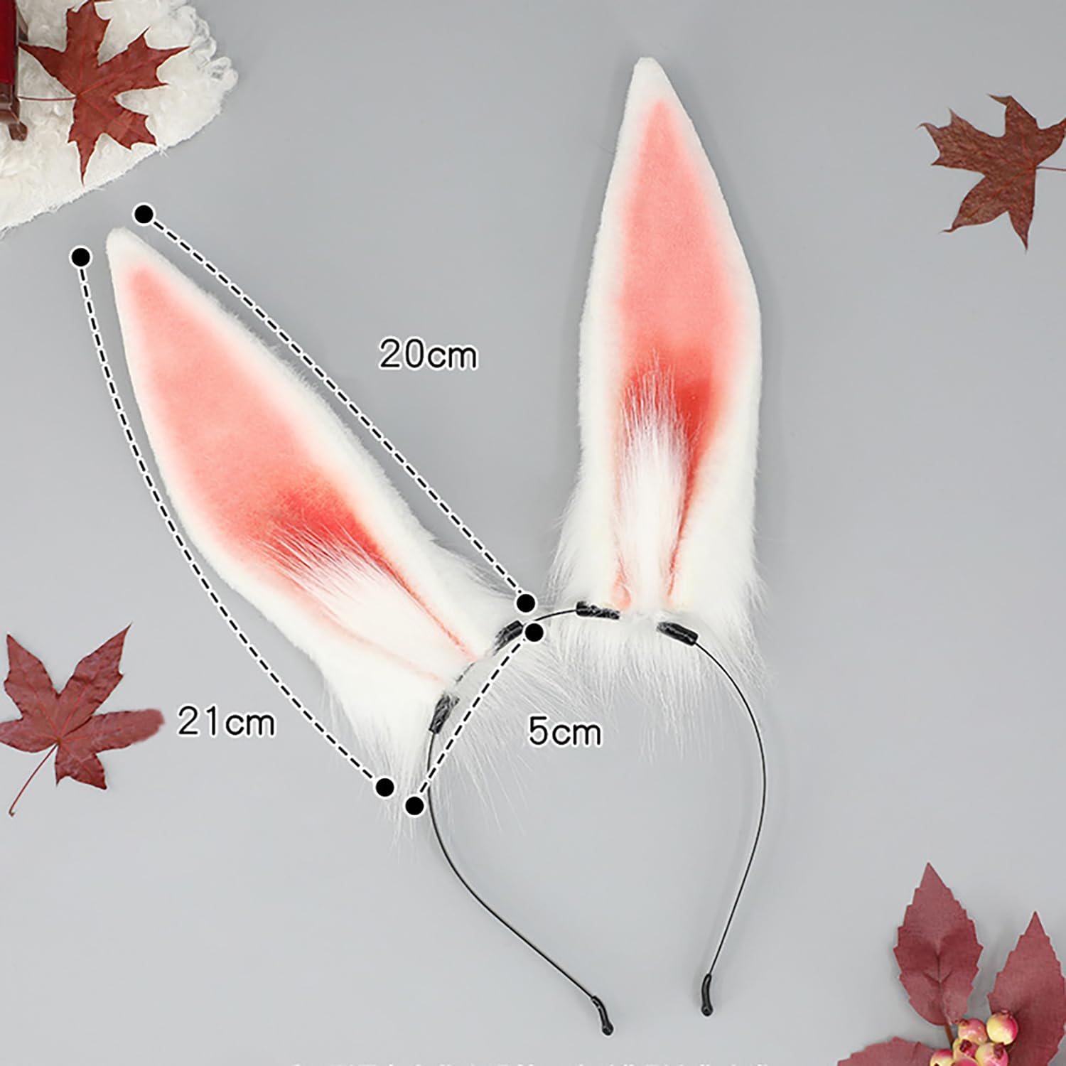 Faylay Rabbit Ear Headband - Faux Fur Cosplay Accessory for Women & Girls