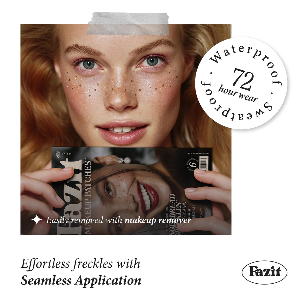 Fazit Makeup Patches - Gingerbread Speckles | Glow Up Glitter Patches for Women