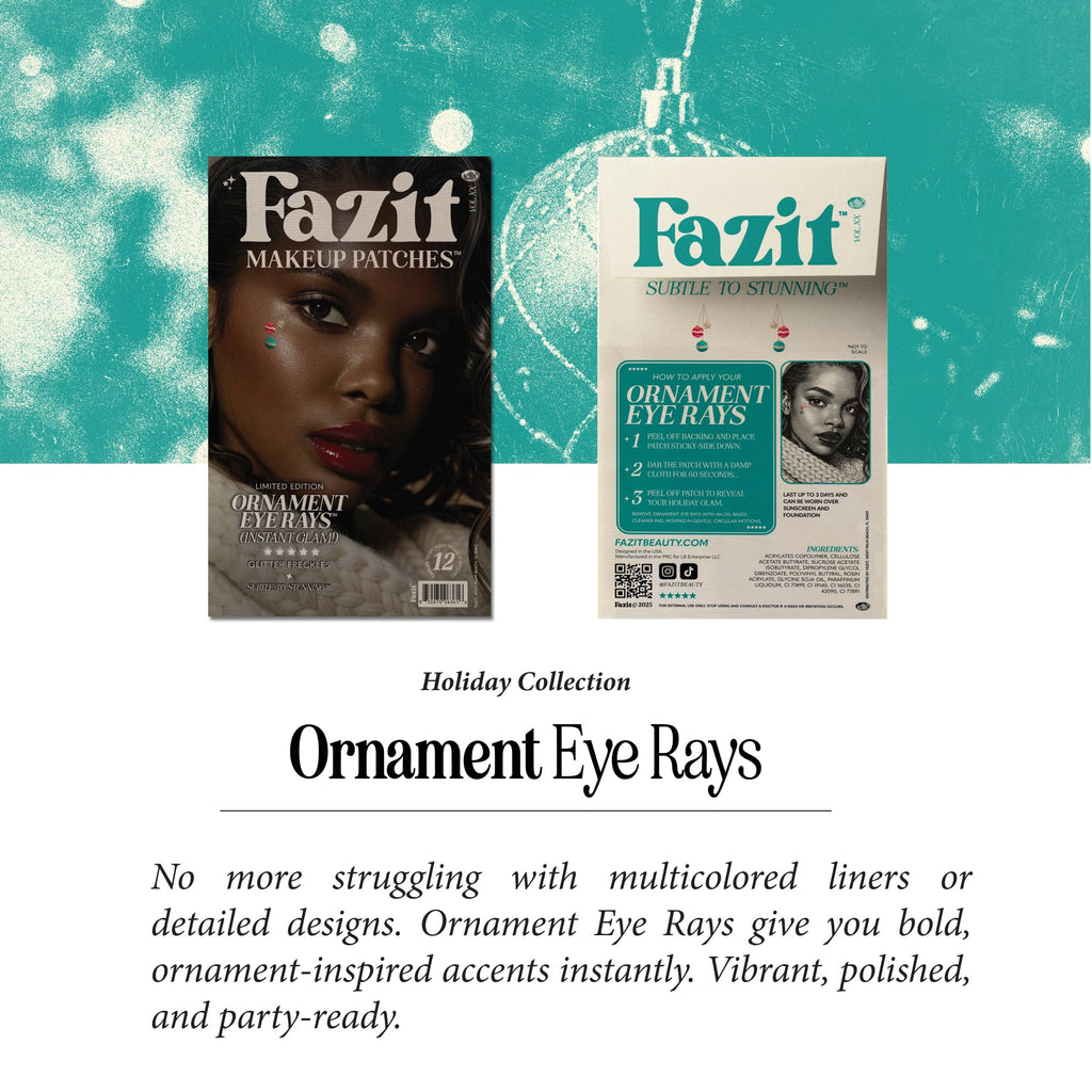 Fazit Ornament Eye Ray Patches – Glow-Up Glitter Makeup for Women