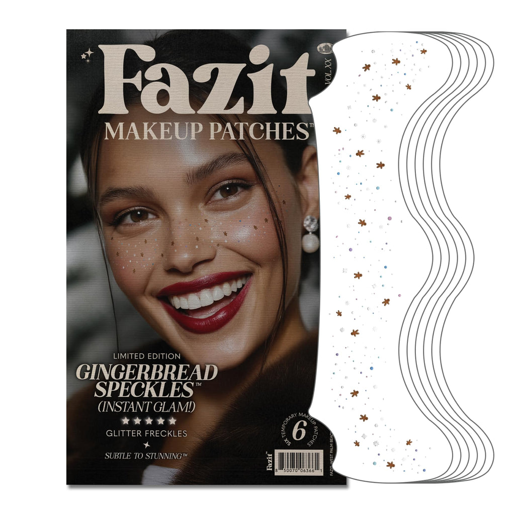 Fazit Makeup Patches - Gingerbread Speckles | Glow Up Glitter Patches for Women