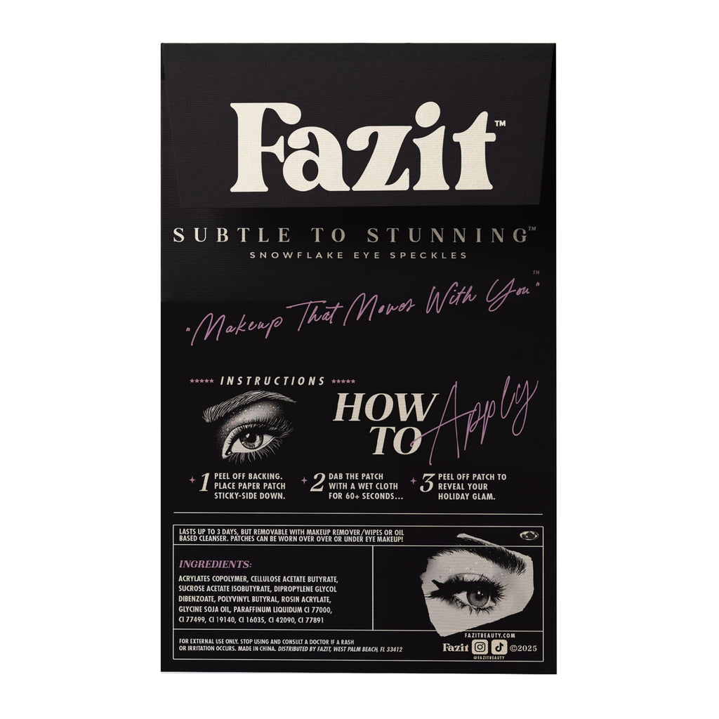 Fazit Makeup Patches: Snowflake Eye Speckles Glitter Patches for Face | Women
