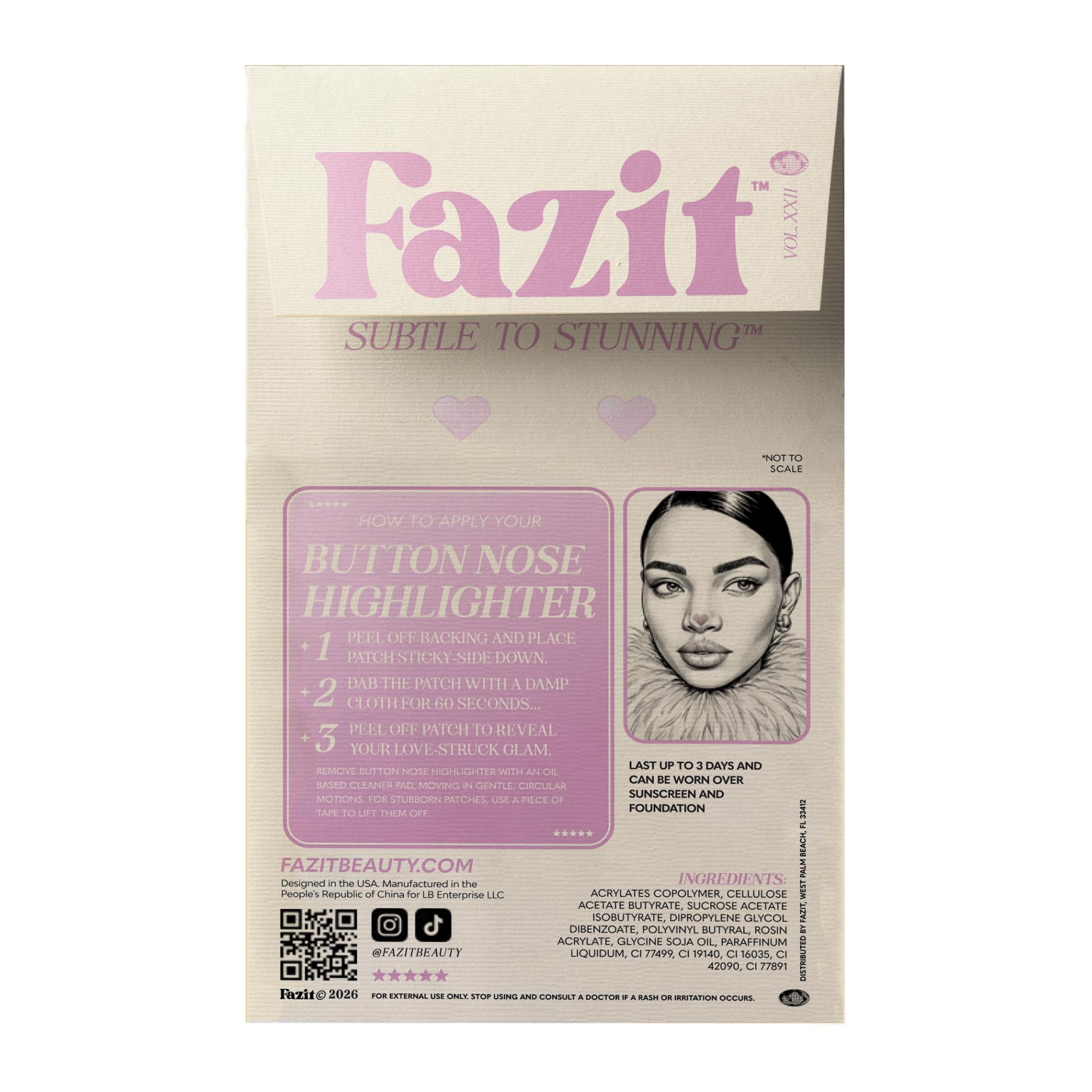 Fazit Makeup Patches - Button Nose Highlighter | Glow Up Patches