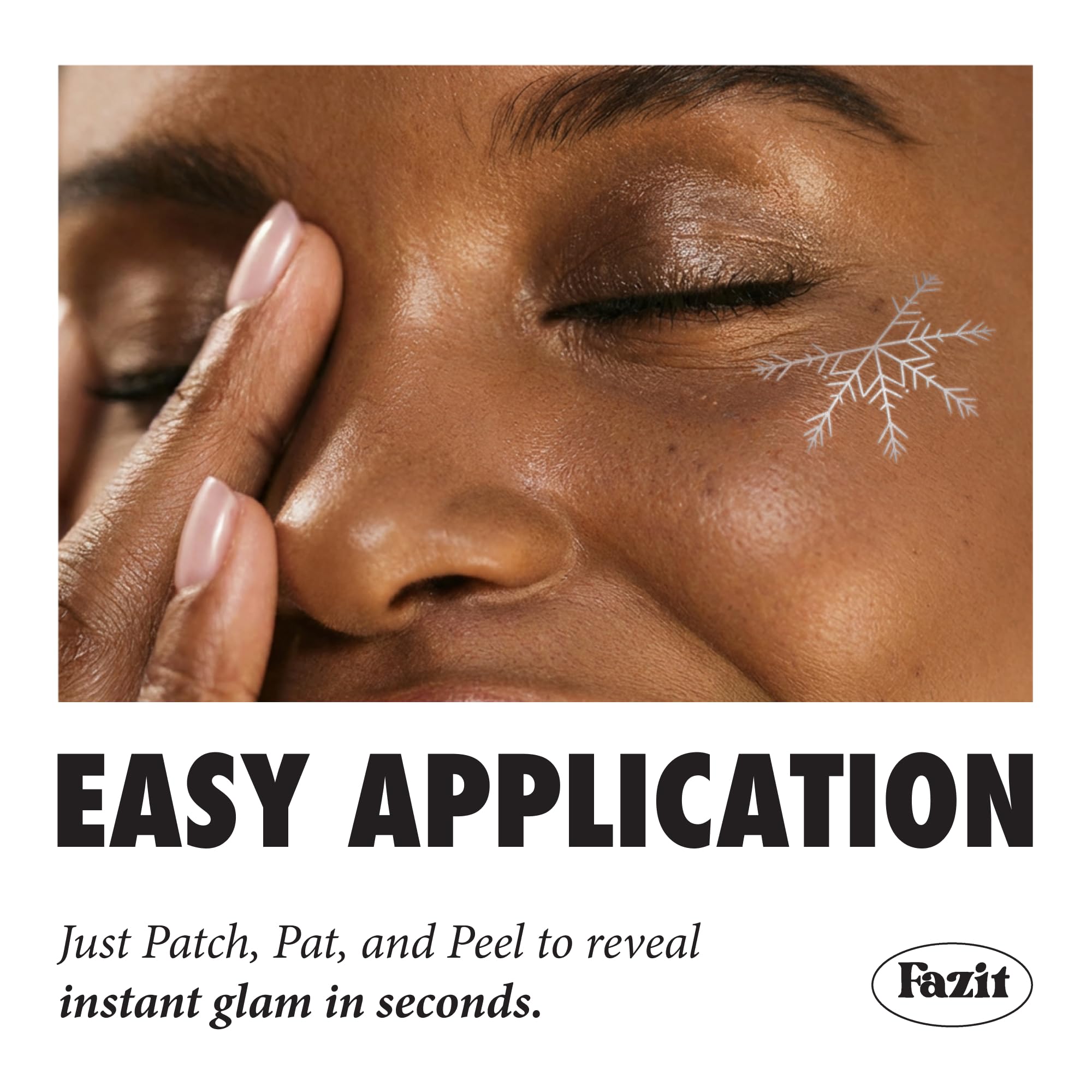 Fazit Makeup Patches Snowflake Eye Rays – Glow Up Glitter Patches for Face
