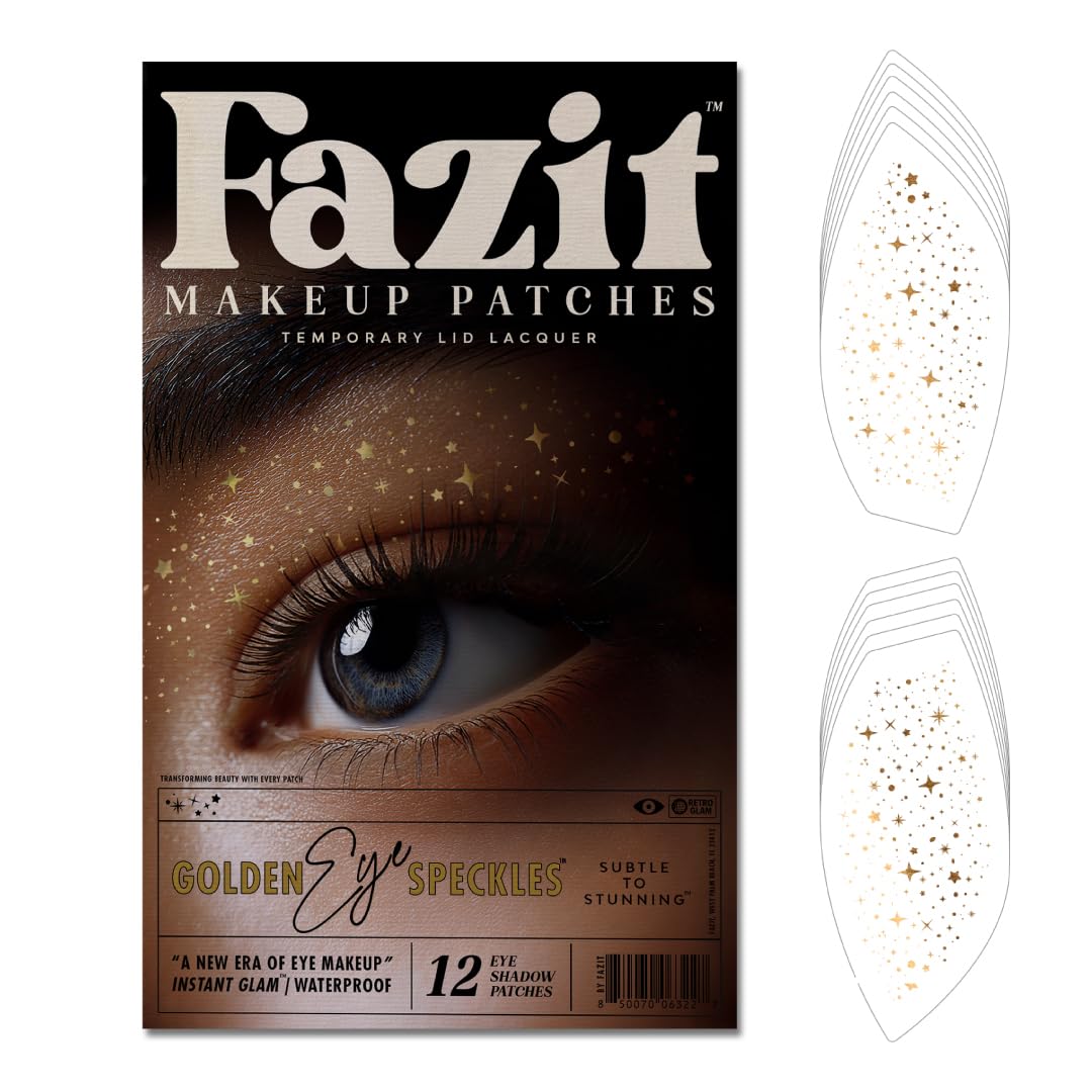 Fazit Golden Eye Speckles Makeup Patches – Glitter Face Patches for Women