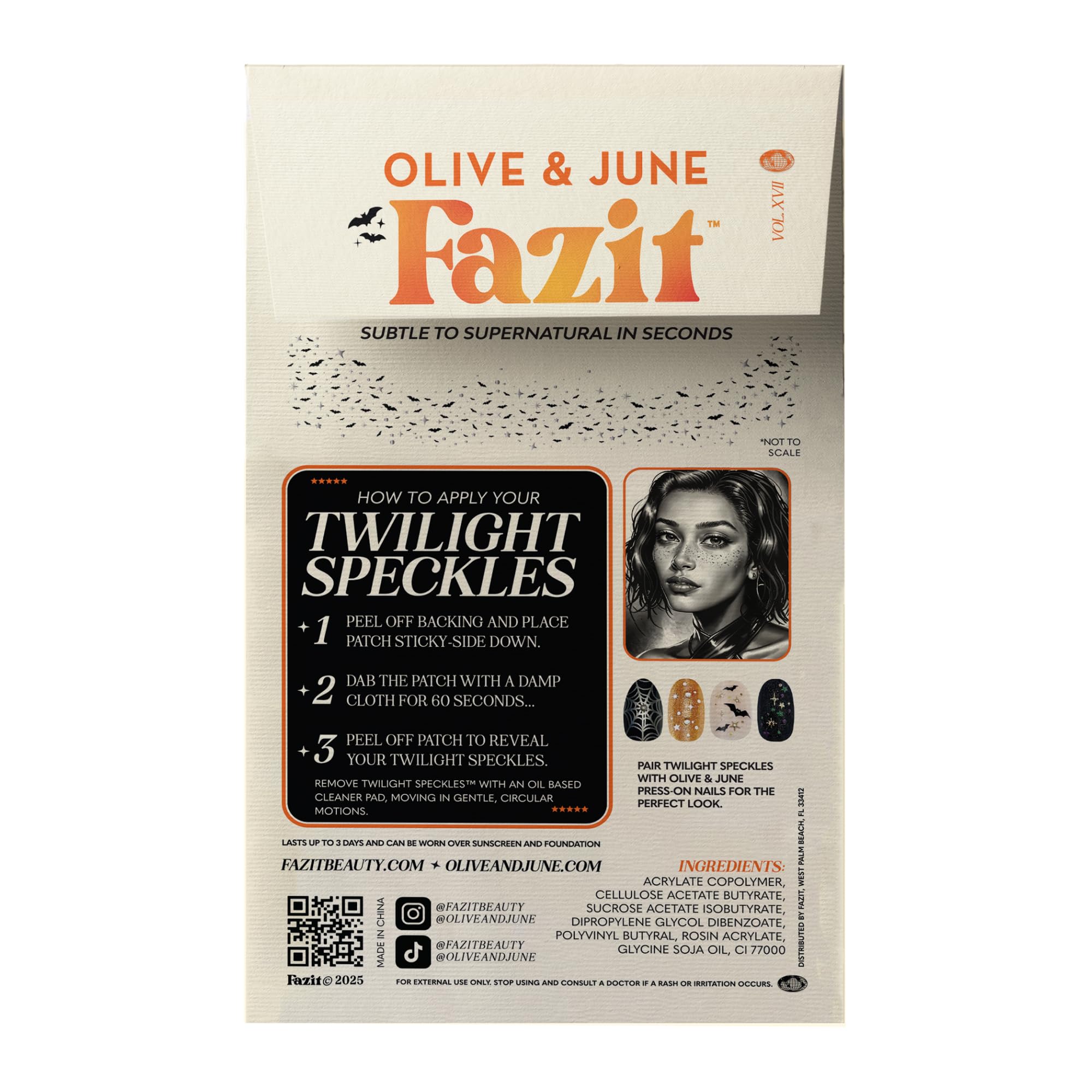 Fazit Makeup Patches – Halloween Twilight Speckles Glitter Eye Patches for Glow-Up Looks