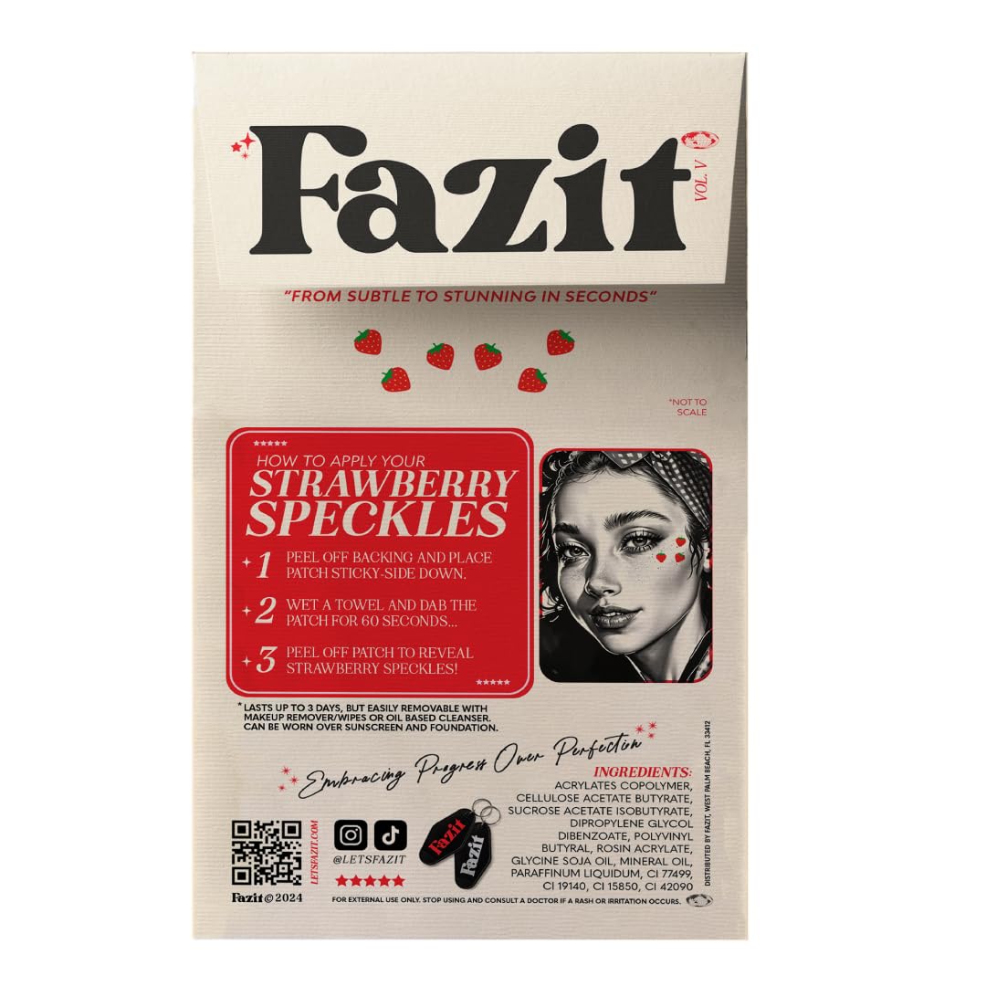 Fazit Makeup Patches - Strawberry Speckles | Glow Up Glitter Face Patches