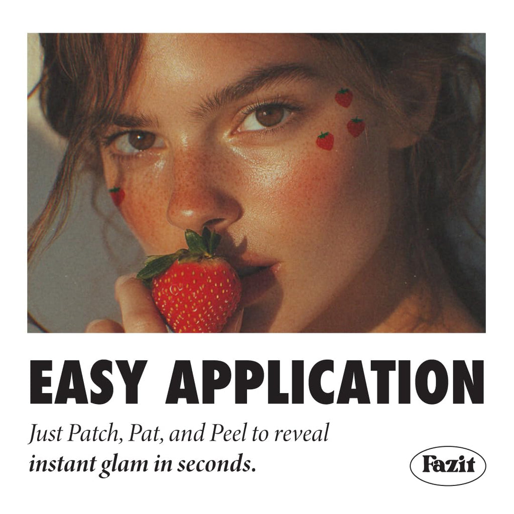 Fazit Makeup Patches - Strawberry Speckles | Glow Up Glitter Face Patches