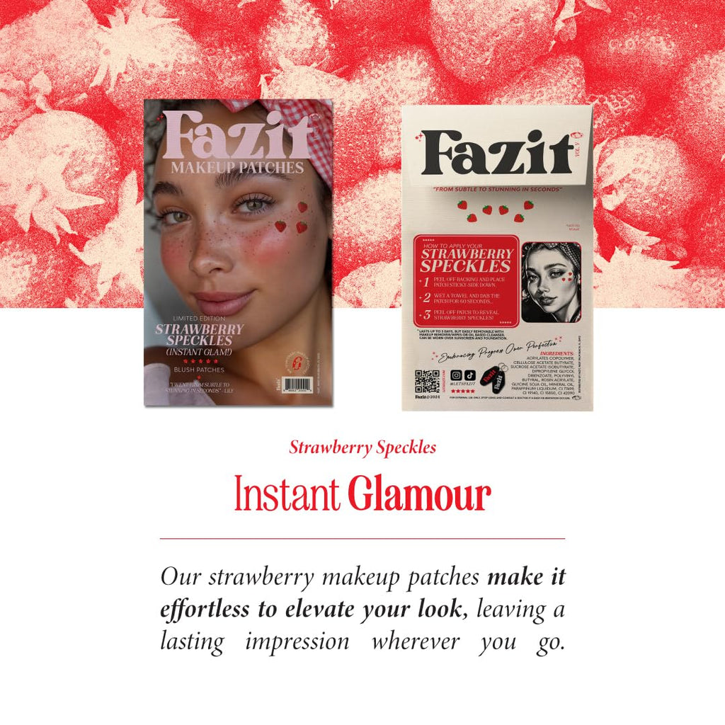 Fazit Makeup Patches - Strawberry Speckles | Glow Up Glitter Face Patches