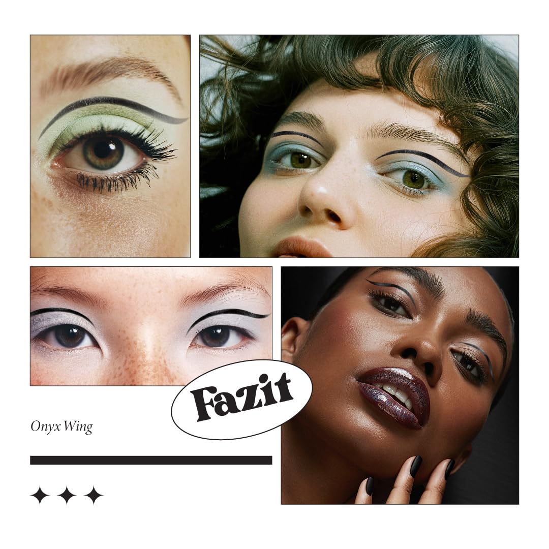 Fazit Onyx Wing Eyes Patches | Glow Up Glitter Makeup for Face