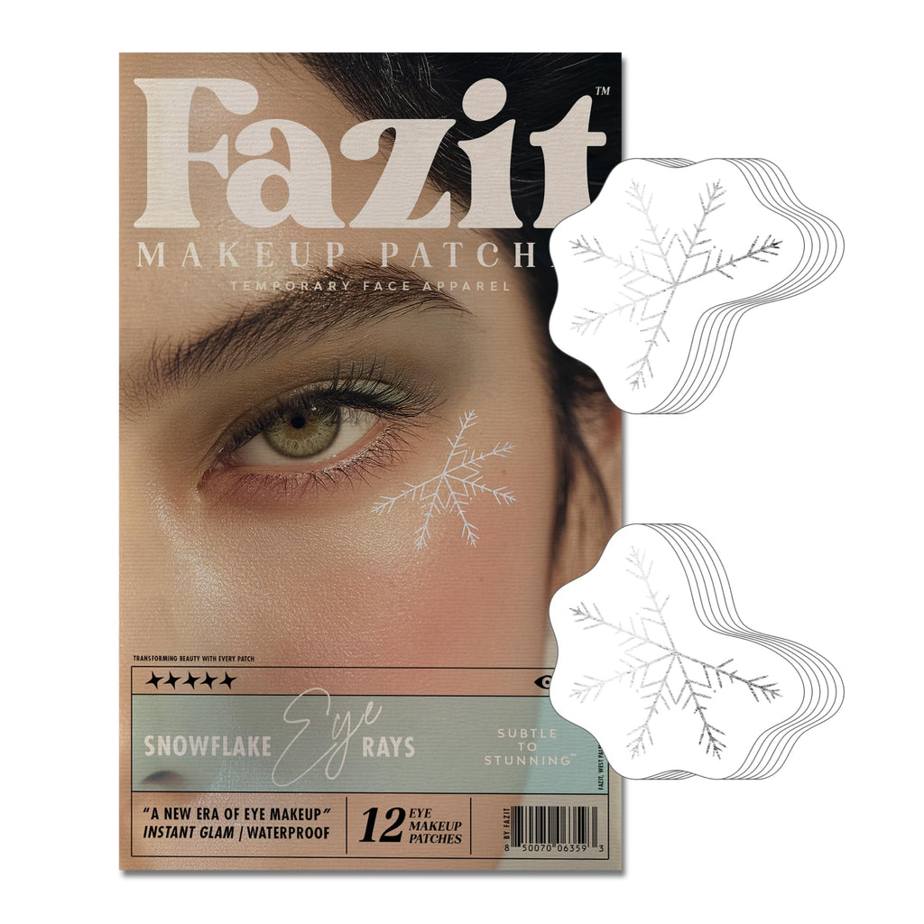 Fazit Makeup Patches Snowflake Eye Rays – Glow Up Glitter Patches for Face