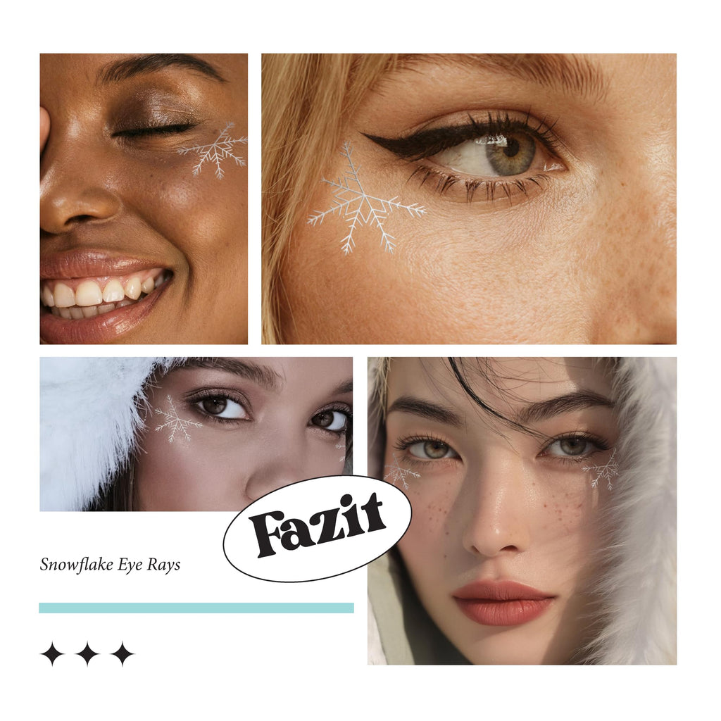 Fazit Makeup Patches Snowflake Eye Rays – Glow Up Glitter Patches for Face