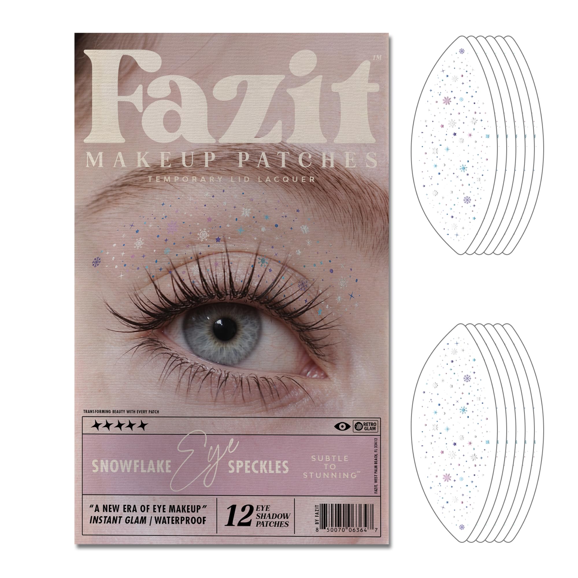 Fazit Makeup Patches: Snowflake Eye Speckles Glitter Patches for Face | Women