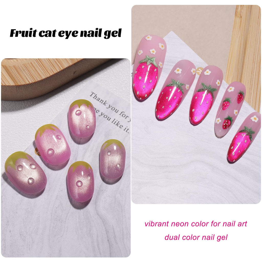 Fcozpjk Cat Eye Gel Nail Polish Set with Magnet Stick – 6 Polishes + Magnet, 8ml Each