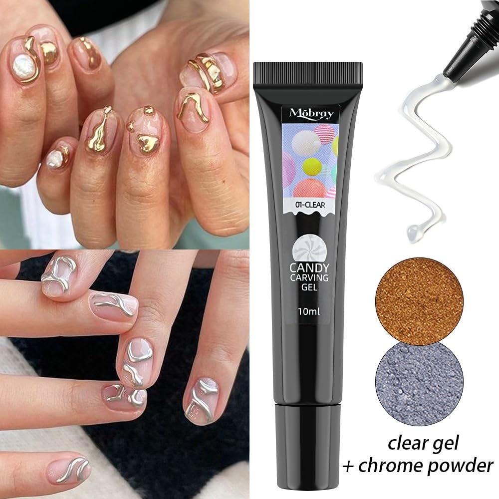 Fcozpjk 12-Color 3D Sculpting Gel Kit for Nail Art – Neon Green, Yellow & Pink, 10ml Each
